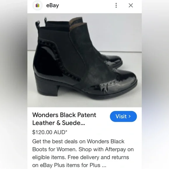 REDUCED!! Wonders black/burgundy leather ankle boots! Made in Spain 🇪🇸 6.5/7 - Picture 14 of 16